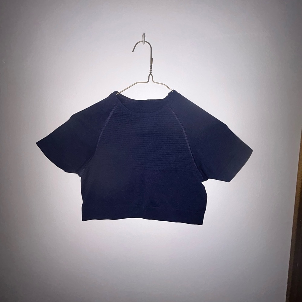 Alphalete Navy Crop Top